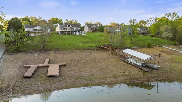 340 Back Nine Dr, Baneberry, TN 37890 - dock featuring a yard and a water view