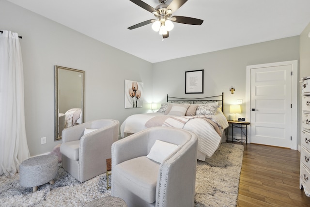 340 Back Nine Dr, Baneberry, TN 37890 - bedroom featuring wood finished floors and a ceiling fan