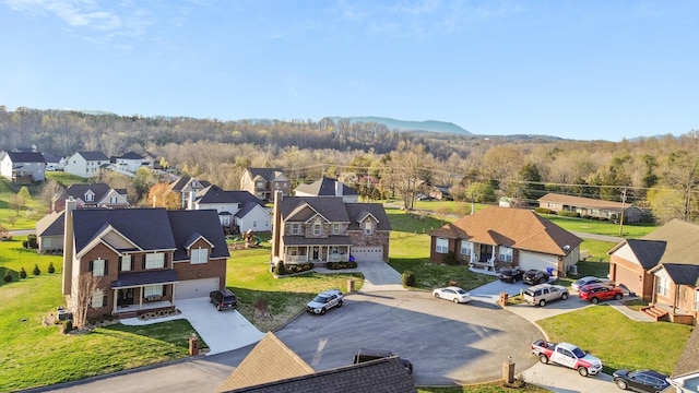 9357 Gabrielle Rd, Strawberry Plains, TN 37871 - aerial perspective of suburban area with a heavily wooded area