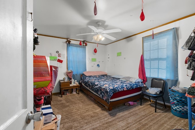 816 Choctaw St, Morristown, TN 37813 - bedroom with ornamental molding and ceiling fan