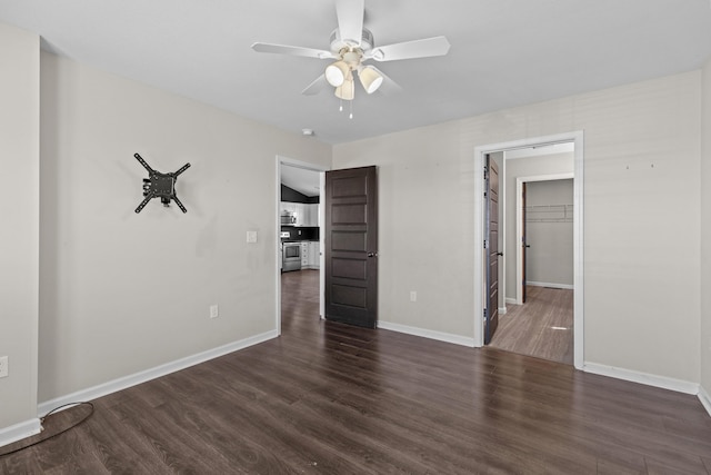 6625 Lainey Jane Ct, Whitesburg, TN 37891 - unfurnished room featuring ceiling fan, wood finished floors, and baseboards