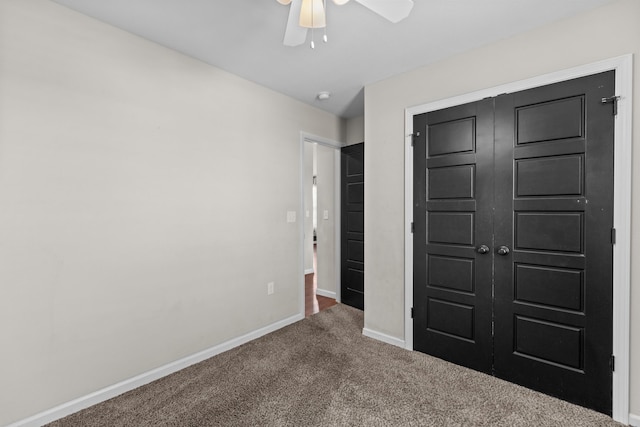 6625 Lainey Jane Ct, Whitesburg, TN 37891 - unfurnished bedroom featuring carpet floors, baseboards, a closet, and ceiling fan