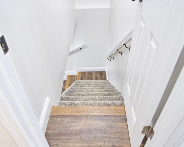 3646 Falcon Rd, Morristown, TN 37814 - stairway featuring wood finished floors