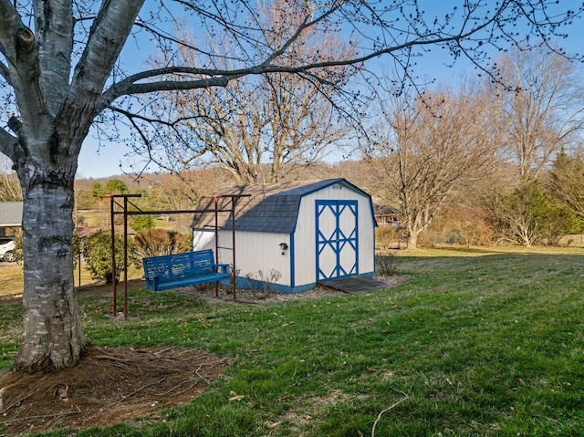 view of shed