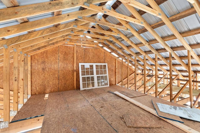 view of attic