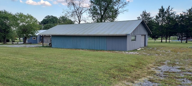 exterior space with a lawn