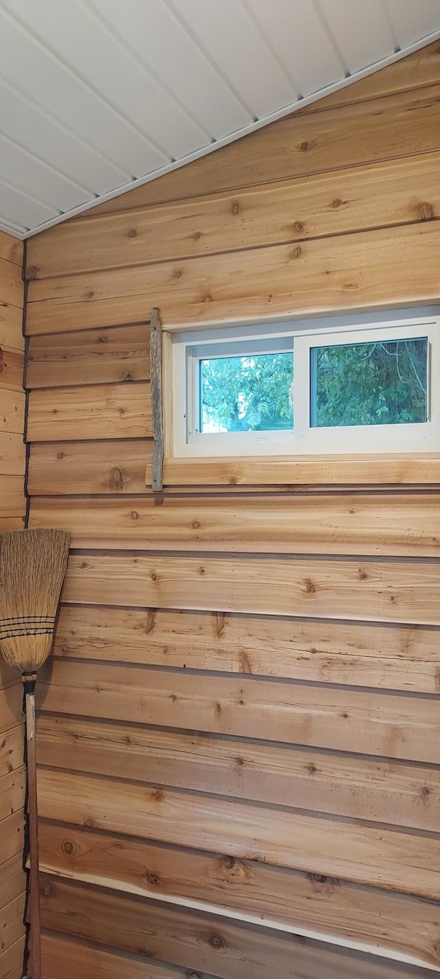 room details with wooden walls