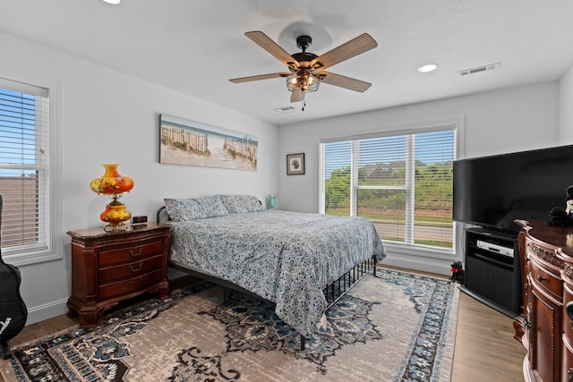 3099 Bridgewater Blvd, Morristown, TN 37814 - bedroom featuring wood finished floors, recessed lighting, baseboards, and a ceiling fan