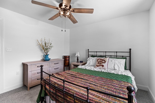 3099 Bridgewater Blvd, Morristown, TN 37814 - bedroom with light carpet, baseboards, and ceiling fan