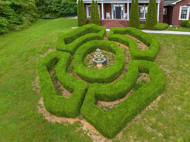 view of grassy yard