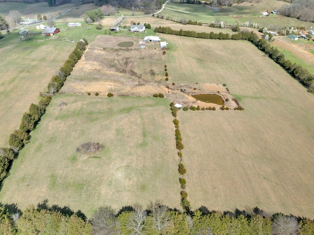 aerial view with a rural view