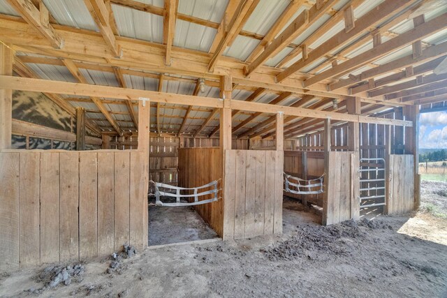 view of horse barn