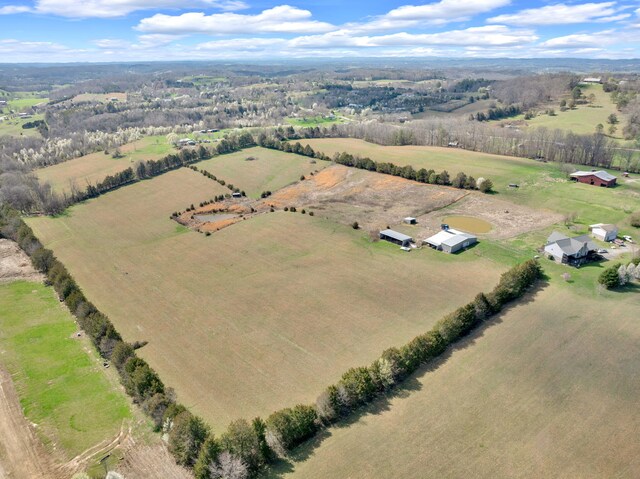 drone / aerial view featuring a rural view