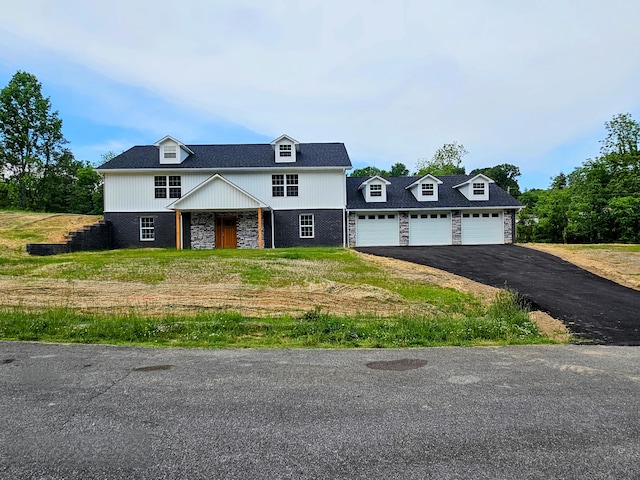 269 Buttercup Fields Rd, Newport, TN 37821 - view of front facade featuring driveway, stone siding, and a garage