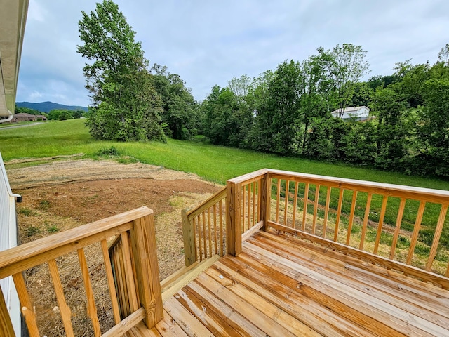 269 Buttercup Fields Rd, Newport, TN 37821 - wooden deck featuring a lawn