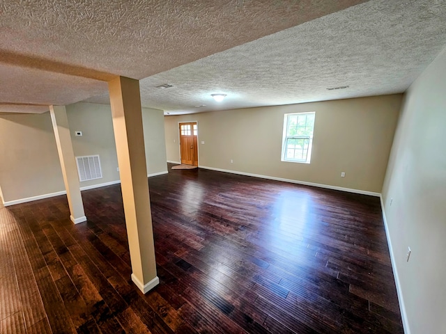 269 Buttercup Fields Rd, Newport, TN 37821 - below grade area with hardwood / wood-style flooring, baseboards, and a textured ceiling
