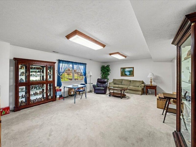 702 John Sevier Dr, Sevierville, TN 37876 - living area with a textured ceiling and carpet floors