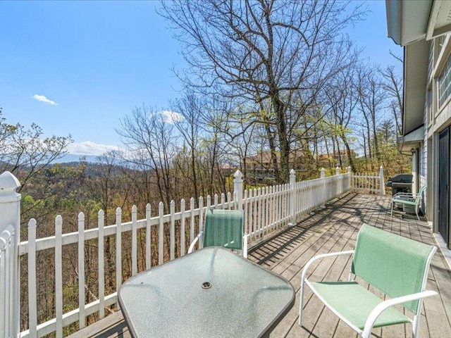 702 John Sevier Dr, Sevierville, TN 37876 - wooden deck featuring outdoor dining space