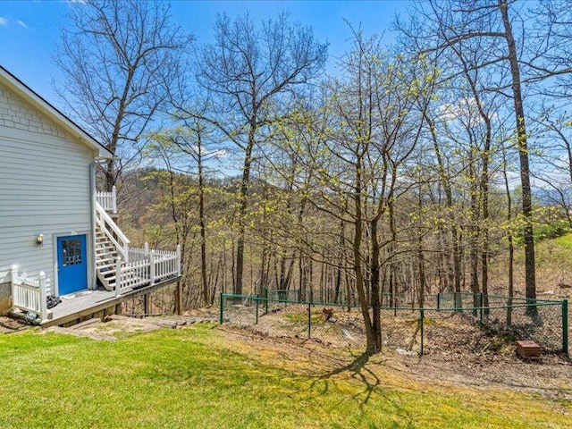 702 John Sevier Dr, Sevierville, TN 37876 - view of yard featuring fence and stairway