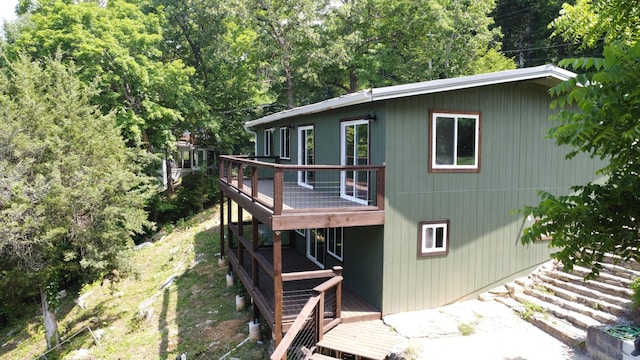 exterior space with a wooden deck