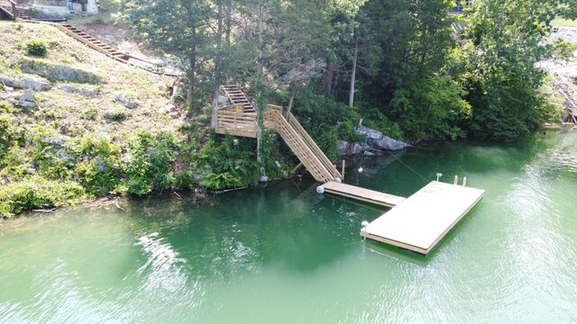 view of dock area