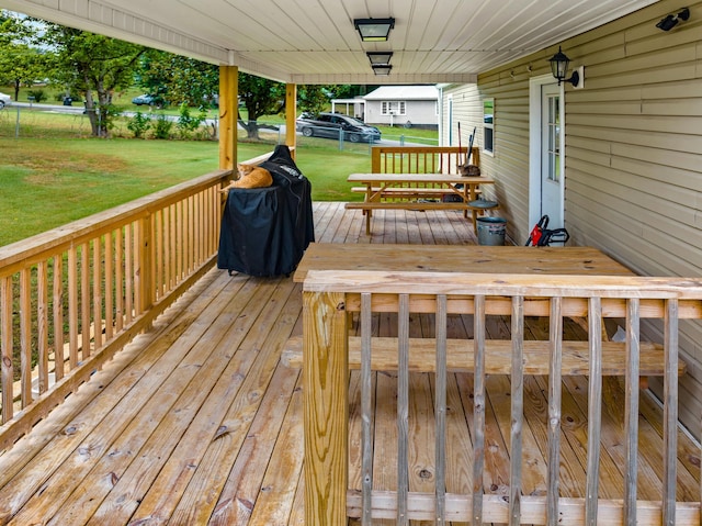 1400 Lakeview Cir, Morristown, TN 37814 - wooden deck with a lawn