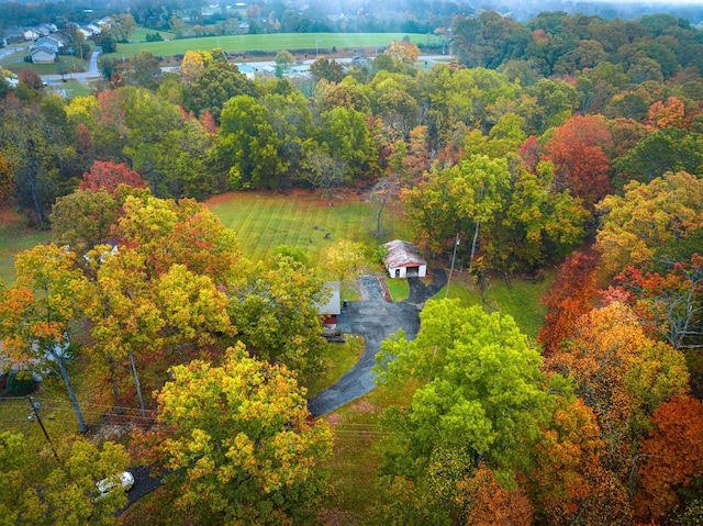 aerial view featuring a rural view