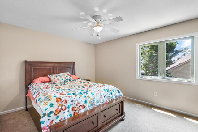 219 Sullivan Pt, Dandridge, TN 37725 - bedroom featuring light colored carpet and a ceiling fan