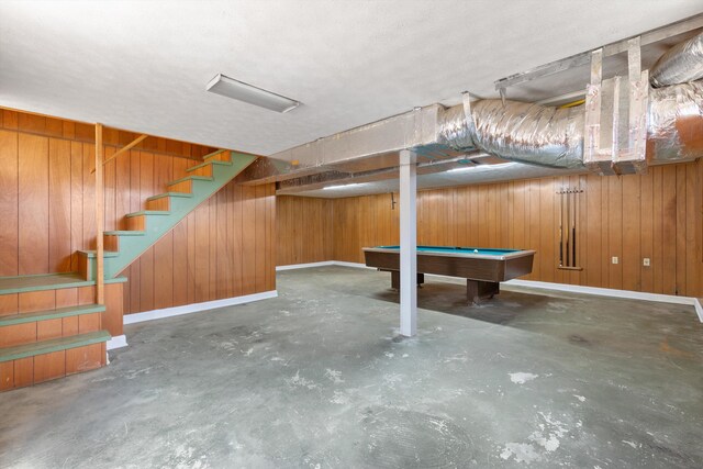 209 Pocahontas St, Newport, TN 37821 - basement with wood walls and billiards