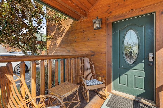 view of doorway to property