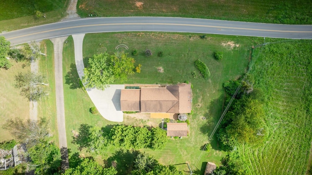 drone / aerial view with a rural view