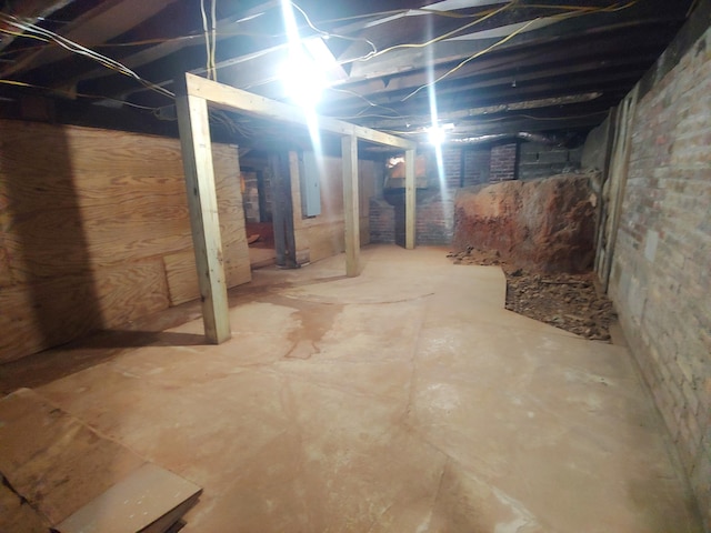 view of basement