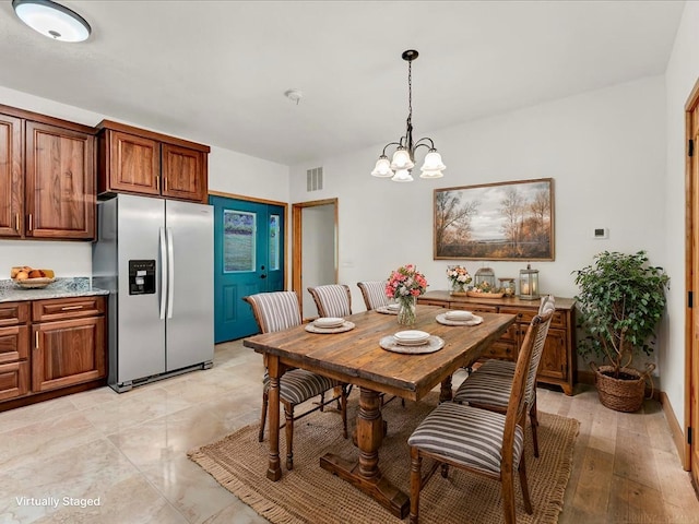 107 Straight Creek Dock Rd, New Tazewell, TN 37825 - dining area with a chandelier