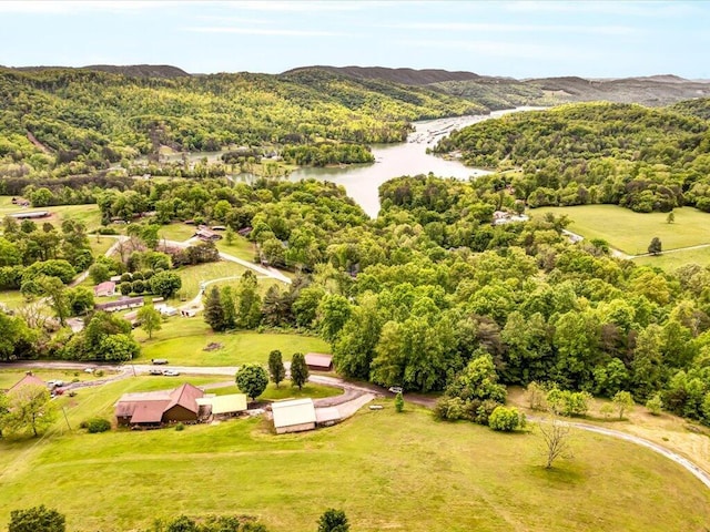107 Straight Creek Dock Rd, New Tazewell, TN 37825 - aerial view of a water and mountain view and a forest