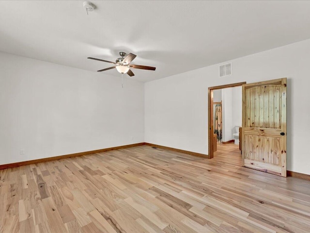 107 Straight Creek Dock Rd, New Tazewell, TN 37825 - empty room with a ceiling fan, light wood finished floors, and baseboards