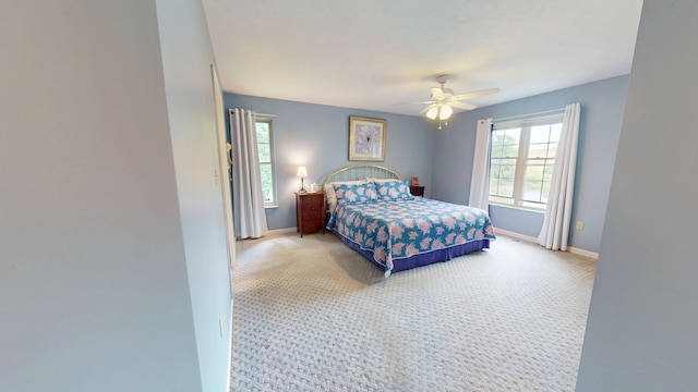4119 Azalea Ct, Morristown, TN 37814 - bedroom with light colored carpet, baseboards, and ceiling fan