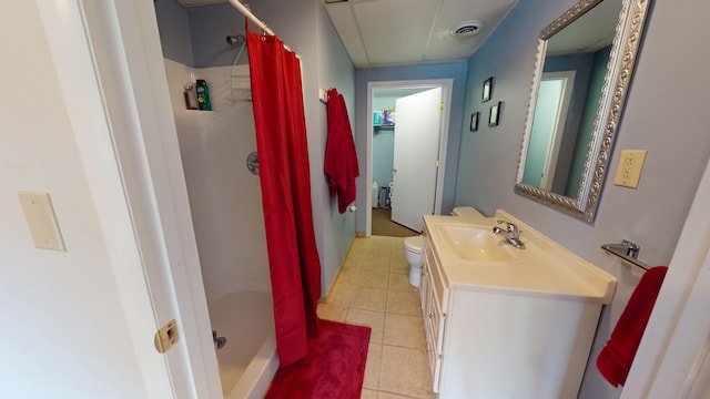 4119 Azalea Ct, Morristown, TN 37814 - full bath with vanity, a stall shower, tile patterned floors, and toilet