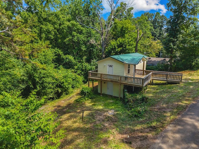 329 Shady Glen Ln, Rutledge, TN 37861 - back of house with a deck and a view of trees
