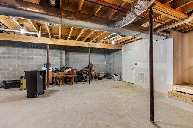 view of basement