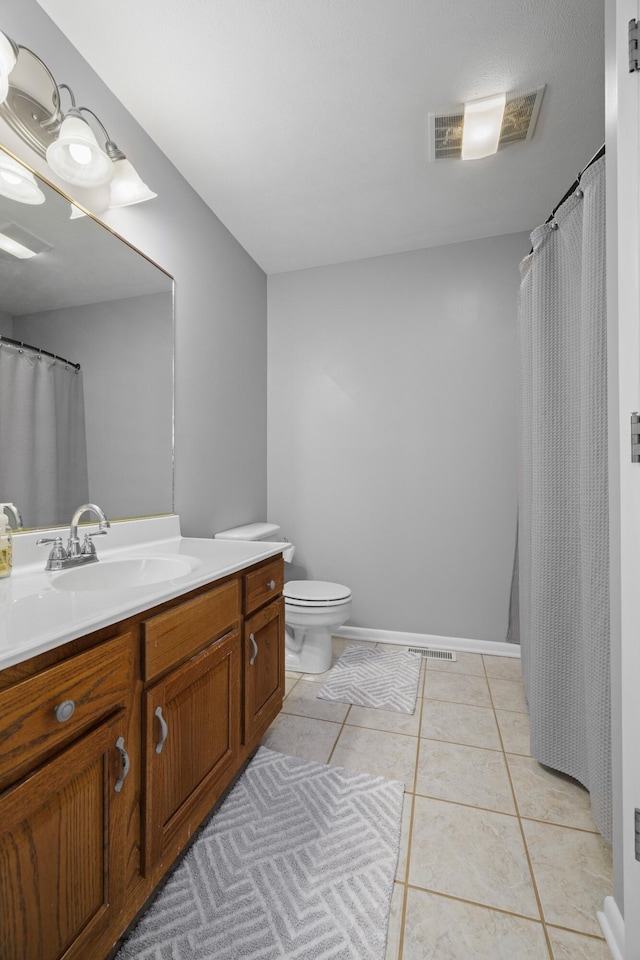 4705 E Hampton Blvd, Morristown, TN 37813 - bathroom featuring vanity, toilet, and tile patterned floors