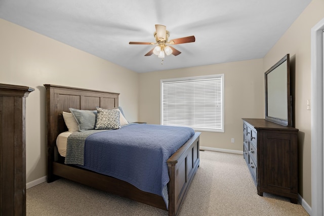 4705 E Hampton Blvd, Morristown, TN 37813 - bedroom featuring light carpet, baseboards, and a ceiling fan