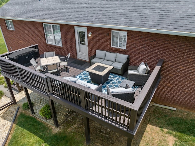 4705 E Hampton Blvd, Morristown, TN 37813 - wooden terrace featuring outdoor lounge area and outdoor dining area