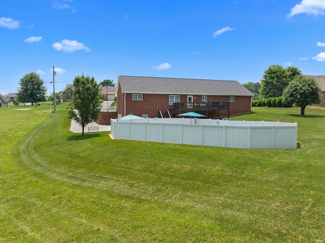 4705 E Hampton Blvd, Morristown, TN 37813 - back of house with a deck and a yard