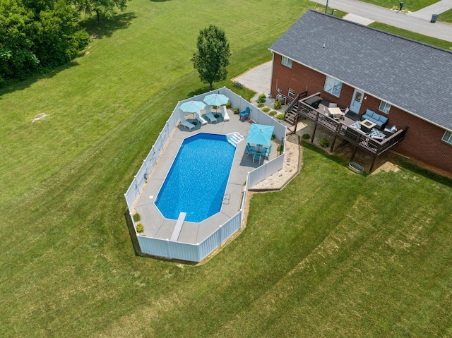 4705 E Hampton Blvd, Morristown, TN 37813 - view of swimming pool with a wooden deck