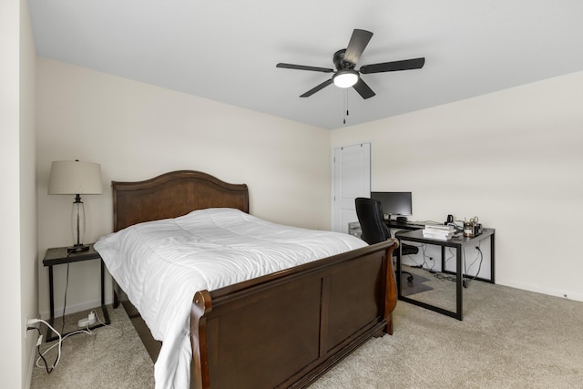 5021 Cottonseed Way, Morristown, TN 37813 - bedroom with light carpet and a ceiling fan