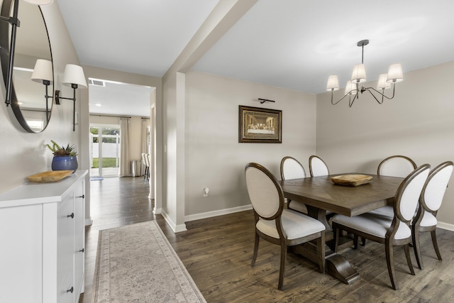 5021 Cottonseed Way, Morristown, TN 37813 - dining room featuring a chandelier and dark wood-type flooring