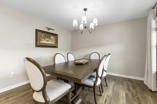 5021 Cottonseed Way, Morristown, TN 37813 - dining area with a chandelier and dark wood finished floors