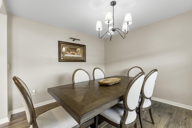 5021 Cottonseed Way, Morristown, TN 37813 - dining space with a chandelier and dark wood-style flooring