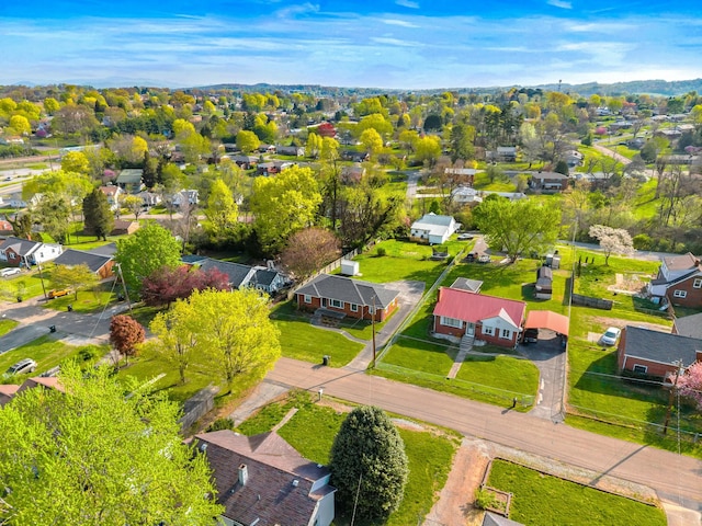drone / aerial view with a residential view