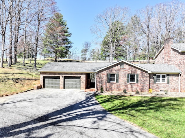 45 Link Hills Cir, Greeneville, TN 37743 - view of front of house featuring an attached garage, driveway, and brick siding